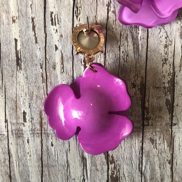 Purple Rose Ear Candy Drop Earrings! - Picture 4 of 4